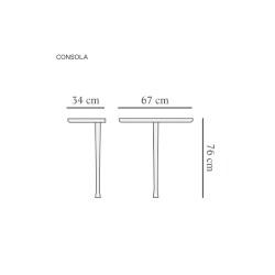 Консоль из ореха с мрамором Nomon CONSOLA Marble
