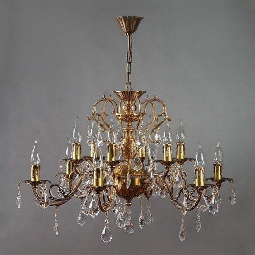 Люстра Alicante Ambiente 12L 8888/6+6 AB Leaf Crystal