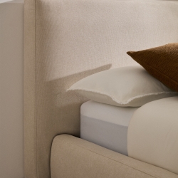 Кровать Blok бежевая со съемными чехлами под матрас 90 х 200 см