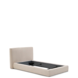 Кровать Blok бежевая со съемными чехлами под матрас 90 х 200 см