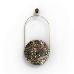 Часы Eslabon мрамор Emperador - латунь