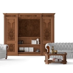 Шкаф с подъемным механизмом для ТВ ArtMoble с сейфом и минибаром