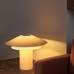 Настольная лампа SHAN бежевая 1xE27