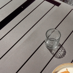 Стол Galdana уличный раздвижной из алюминия с черной отделкой 220 (340) x 100 см