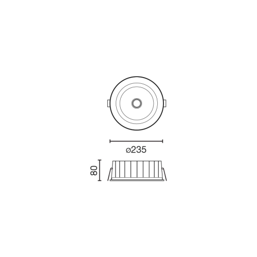 Встраиваемый светильник KOBO белый 15W 4000K CRI90 90° IP65 CASAMBI