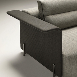 4-местный диван Bellagio, отделки KOBE 02 F6016,AURIGA NEGRO F2872,CARINA NEGRO F2882