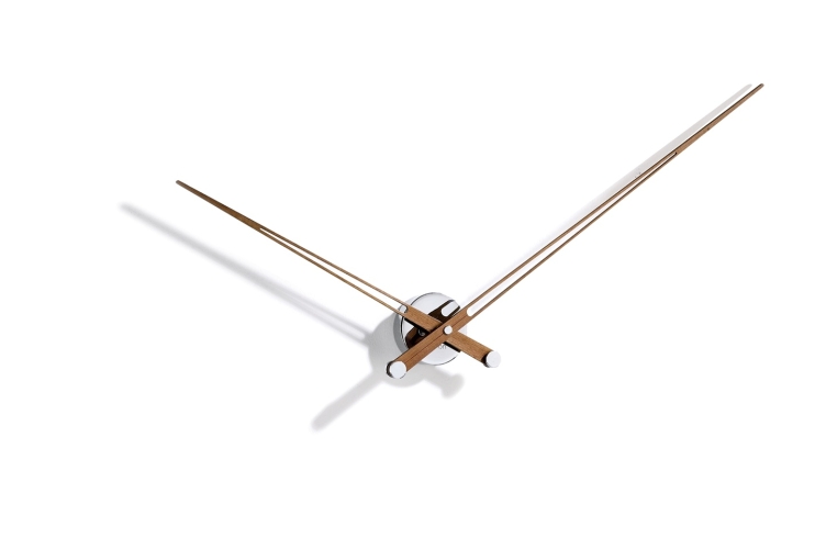 Часы Nomon  AXIOMA N, (основание - хромированная сталь/стрелки - орех) D=100см