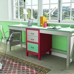 Письменный стол Amberes 180-210 cm тумба по центру