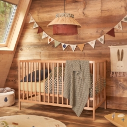 Shantal Детская кроватка из массива бука с белой отделкой 60 x 120 см