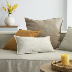 Чехол для подушки Blok бежевый лен 60 x 60 cm