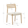 Стул Cudia из бежевой синели из массива дуба с натуральной отделкой FSC Mix Credi