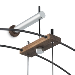 Часы Nomon BARCELONA, (основание - орех/стрелки черный лак) D=90см, H=100см