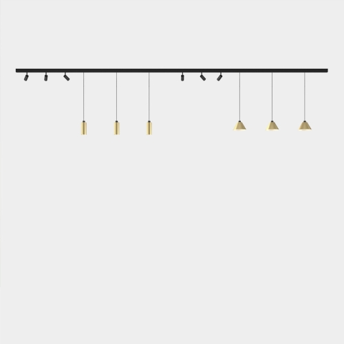 Подвесной светильник для трека Deltatrack ø9,5 черный