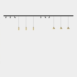 Подвесной светильник для трека Deltatrack ø9,5 черный