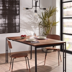 Стул Okay из черного металла, дерева ореха