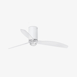 Потолочный вентилятор Mini Tube Fan мат. белый/прозрачный 128 см