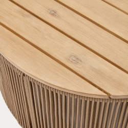 Dandara Журнальный столик из стали и бежевого шнура