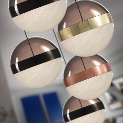 Люстра Orbes 5L черный/медный/латунный