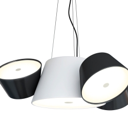 Люстра Tam Tam 3 бело-черная