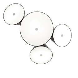 Люстра Tam Tam 3 бело-черная