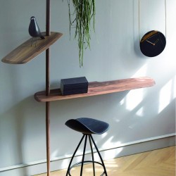 Часы настенные Colgante мрамор Sahara Noir - латунь