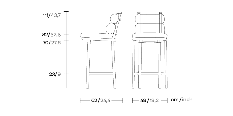Барный стул Roll KS2300300