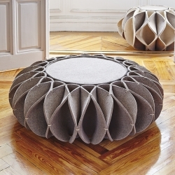 Пуф низкий Ruff Pouf Grey Ø100