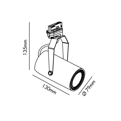 Трековый светильник Nanoi Sigma LED черный 3000K 56 ° 1465 лм