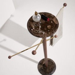 Напольная вешалка TOALLERO LAVANDA (орех и коричневый мрамор)