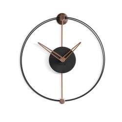 Настенные часы Nano черный/орех