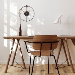 Настенные часы Nano черный/орех