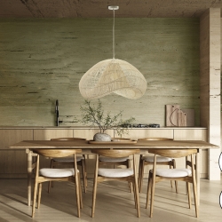 Подвесной светильник Sabah из белого ротанга 80CM