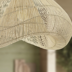 Подвесной светильник Sabah из белого ротанга 80CM