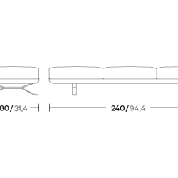 Скамейка 3-х местная Boma KS2501000