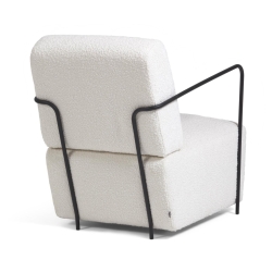 Кресло Gamer из белой ткани букле