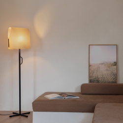 Торшер для гостиной Luang Черный/CAMEL