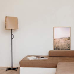 Торшер для гостиной Luang Черный/CAMEL