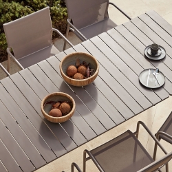 Tirsa Набор из 2 горшков из водного гиацинта и цемента, натуральная отделка Ø 31см/Ø 3