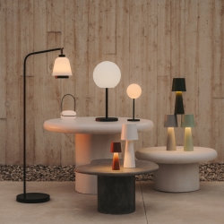 Arenys Большая переносная настольная лампа в бирюзовом цвете