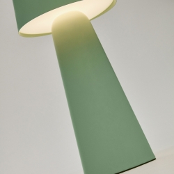 Arenys Большая переносная настольная лампа в бирюзовом цвете