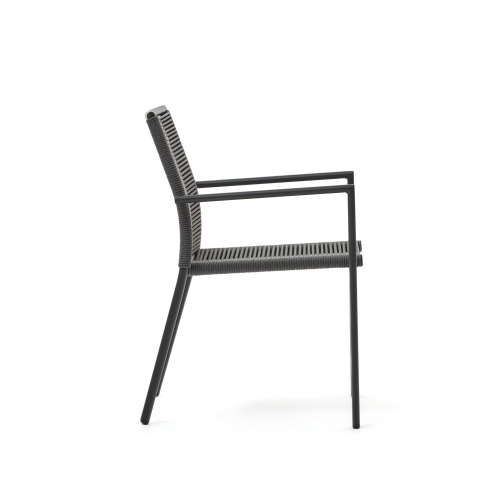 Culip Садовый стул из алюминия и шнура в сером цвете