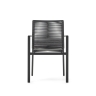 Culip Садовый стул из алюминия и шнура в сером цвете