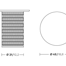 Столик Basket Ø48 тик KS1702000