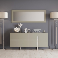 Комод VIGO серо-бежевый глянцевый