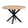 ARYA Стол Ø 119 с бежевой столешницей с отделкой из меламина на стальных ножках с черной отделкой