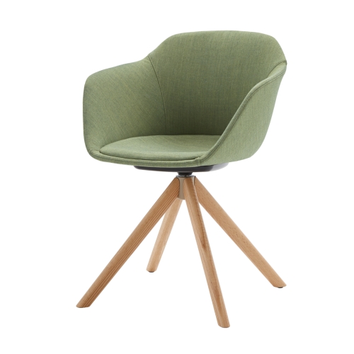 Кресло TAIA TAPIZ вращающееся на деревянной основе