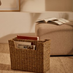 Guixols Подставка для журналов из натурального волокна с натуральной отделкой