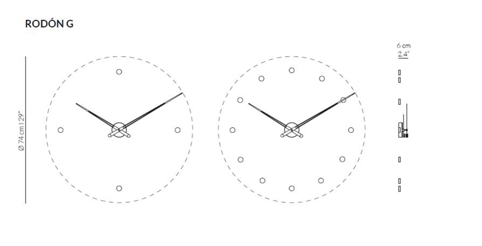 Часы Nomon Rodon N, (орех). D=70см