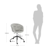 Офисное поворотное кресло Yvette светло-серое