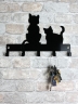 Ключница настенная металлическая Котята, черный KARLSSON HOME KHHС01